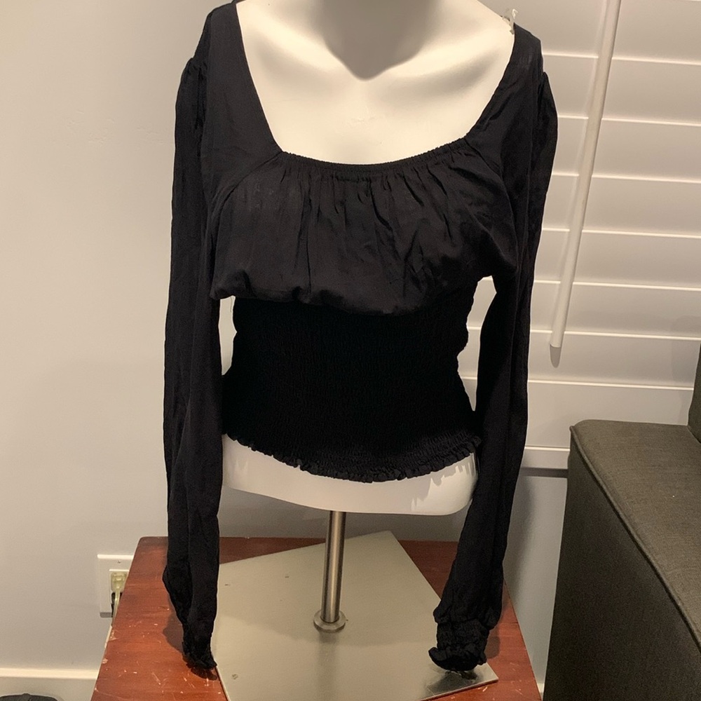 NWT Polly & Esther long sleeve ruched top
